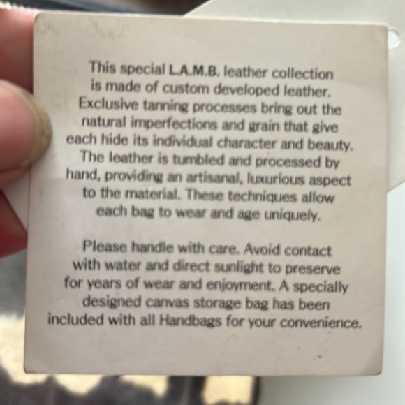 Vintage L.A.M.B. Leather Josephine Tie Dye Handbag w/ Dust Bag - Picture 11 of 15